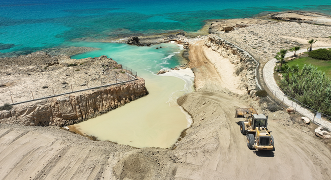 Ayia Napa begins restoration of beach after illegal intervention