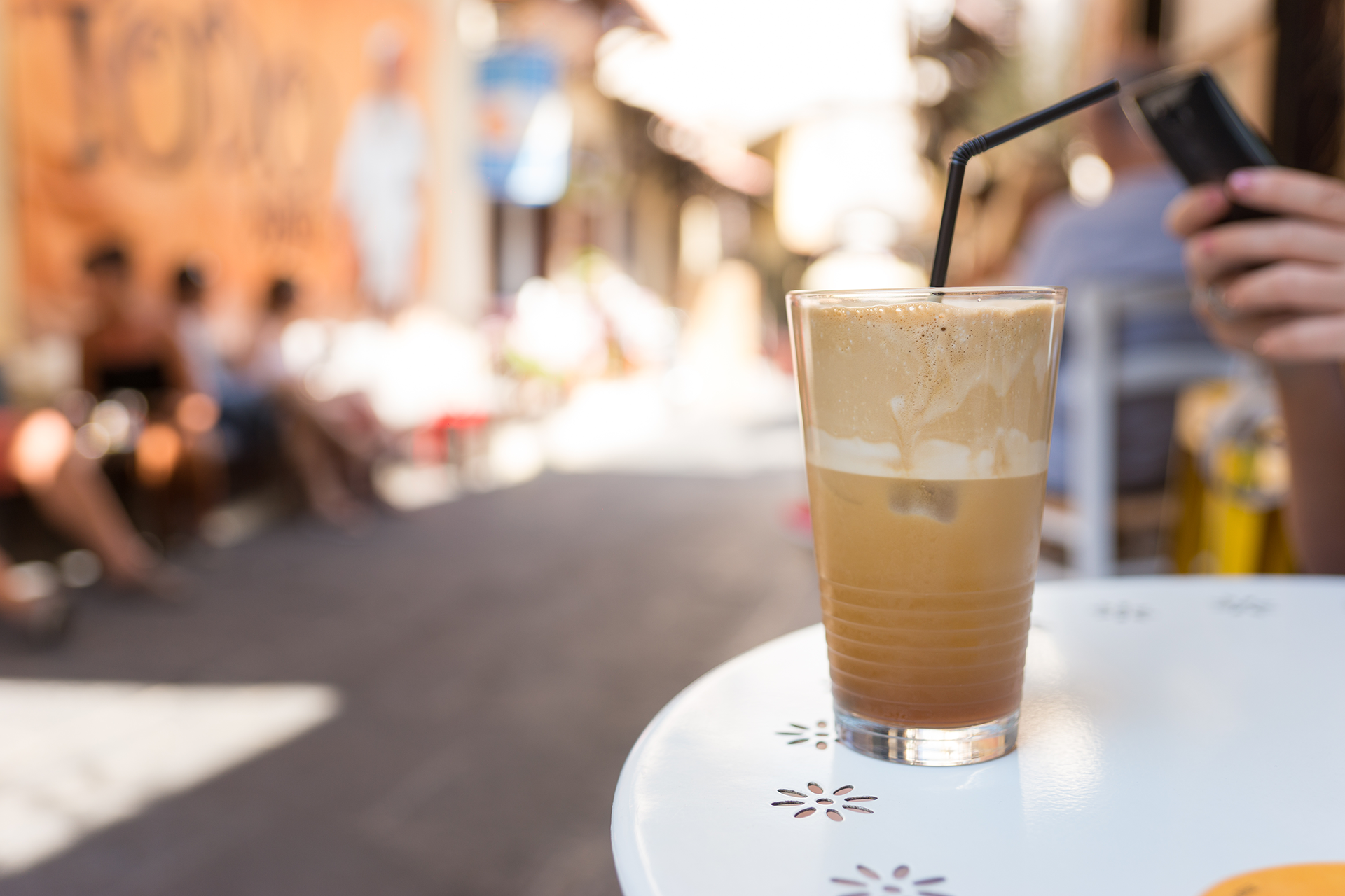 Cypriots' favorite, the Frappe which is absolutely refreshing