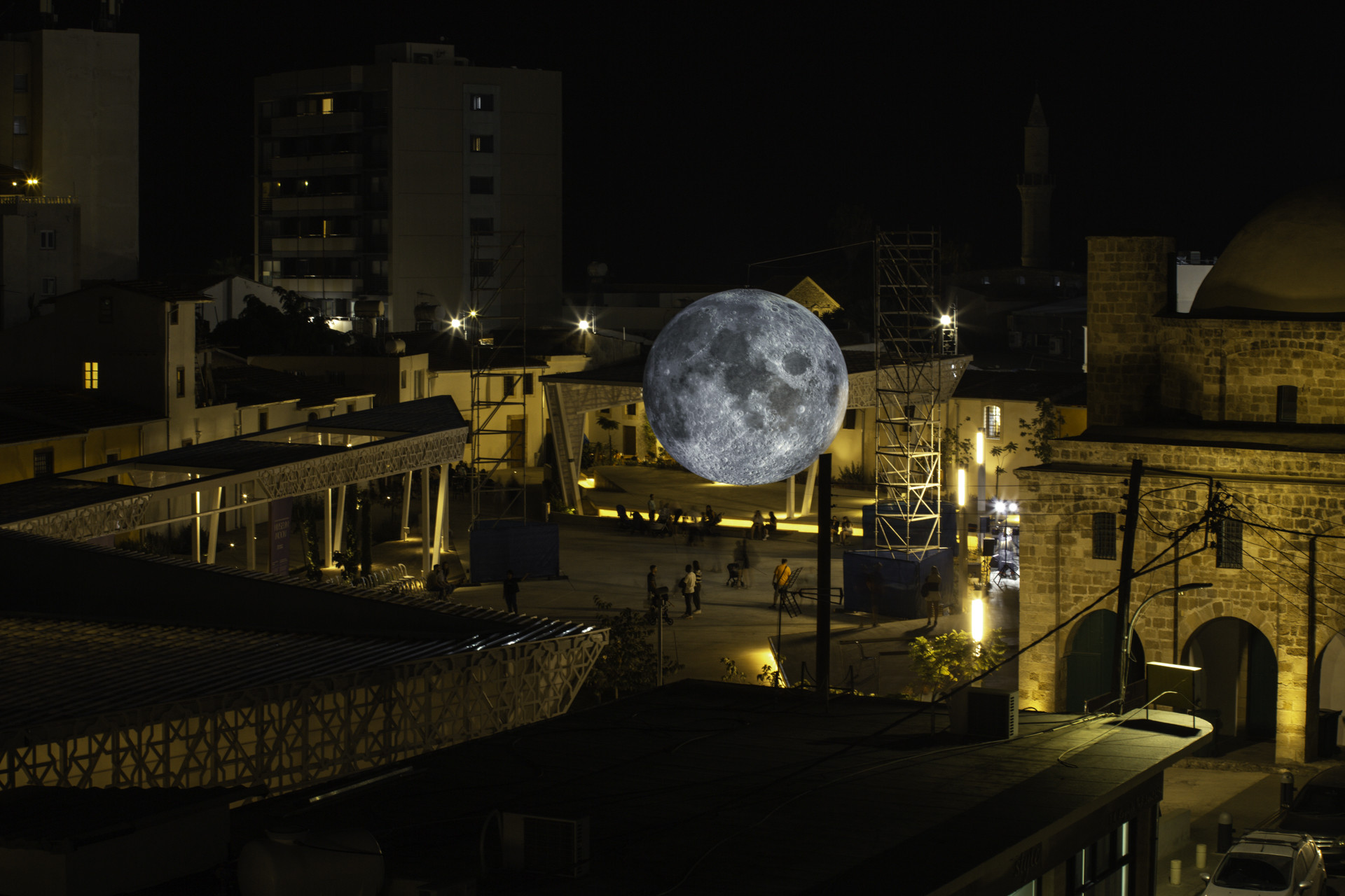 Moon exhibit returned to Larnaca's Zouhouri Square
