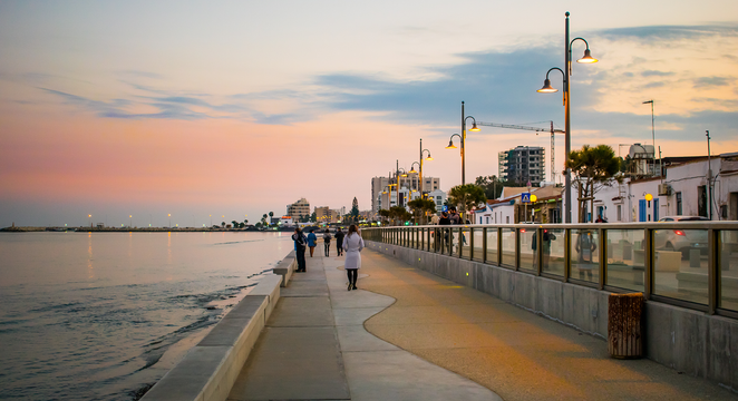 Piale Pasha Promenade is being renovated by the Larnaca Municipality
