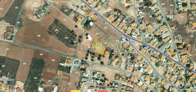 Tomt avsedd för boende till salu i Avgorou